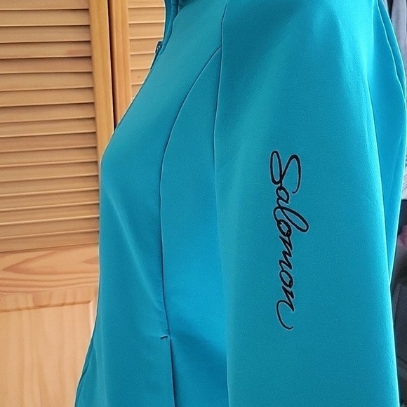 Salomon Women's Clima Pro 10000 Jacket Teal Blue Full Zip Size L - Picture 5 of 12